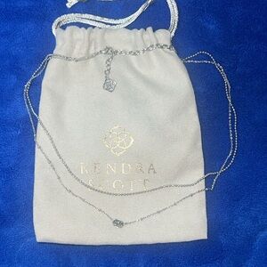 Kendra Scott double strand silver necklace